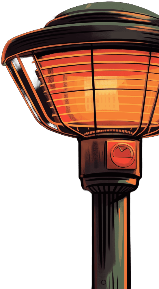 ilustrace k zapůjčení venkovního ohřívače